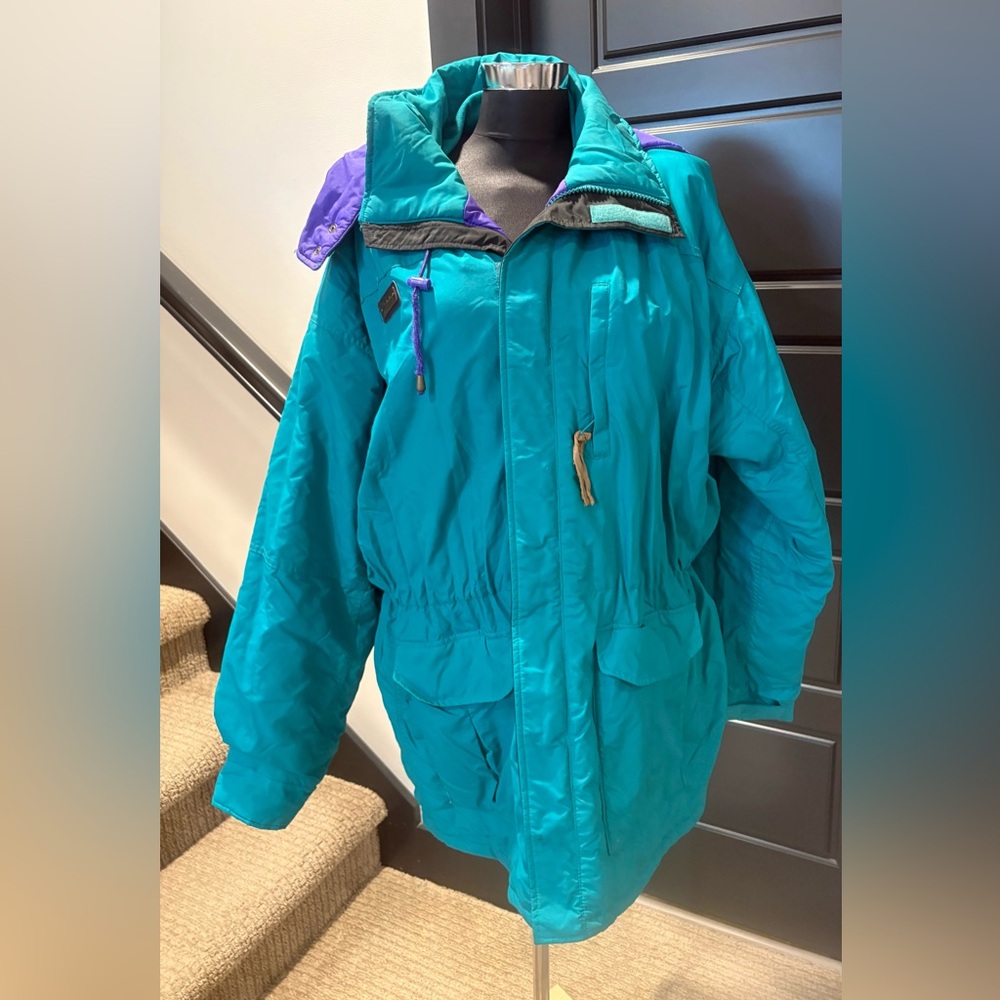 Columbia Radial Sleeve Teal Ski Jacket